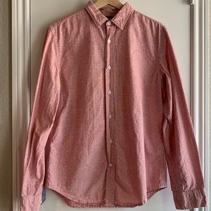 Banana Republic Grant Fit Oxford Shirt- Linen-look cotton